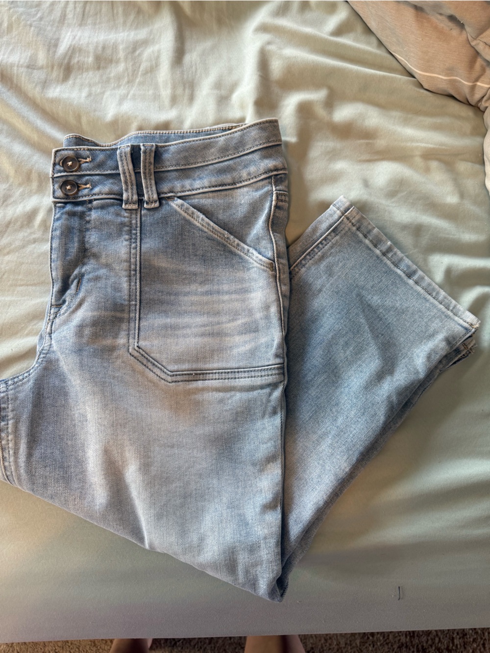Light Blue Denim Women’s Capris